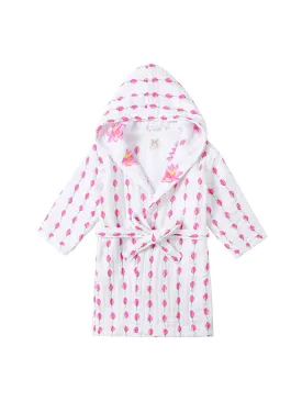 Kids Hooded Muslin Robe - Enchanted Garden (Lotus)