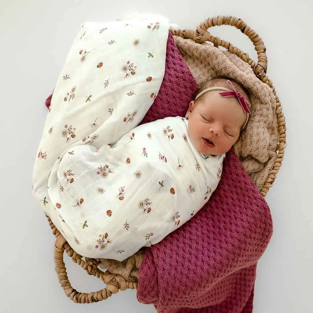 Ladybug Organic Muslin Wrap