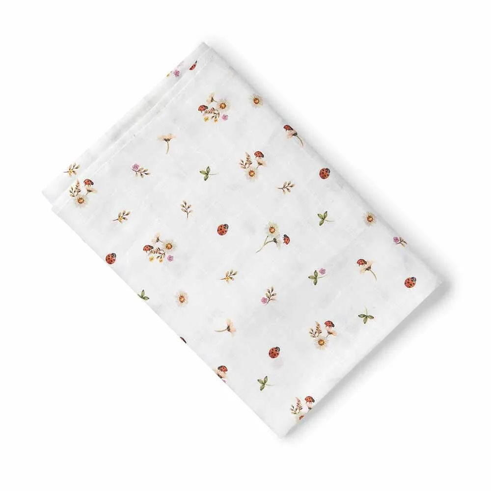 Ladybug Organic Muslin Wrap