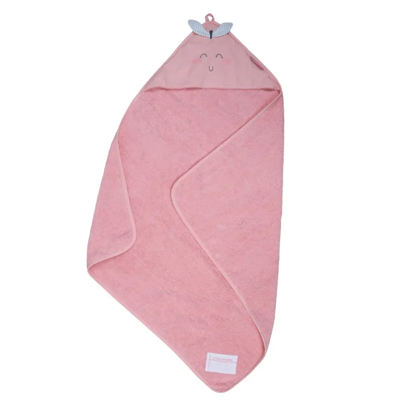 Little Crevette Hooded Towel 75x75 cm Pomme D'amour