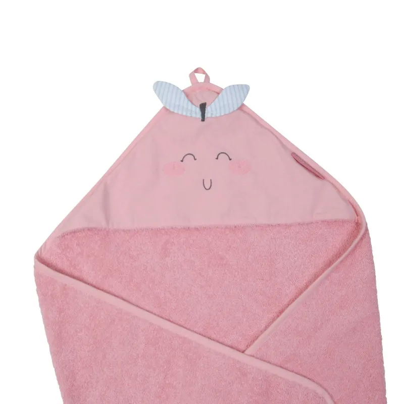 Little Crevette Hooded Towel 75x75 cm Pomme D'amour