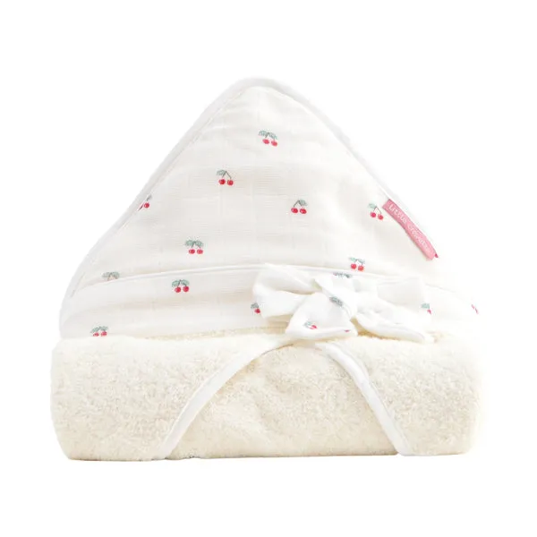 Little Crevette Hooded Towel 75x75cm Cerise