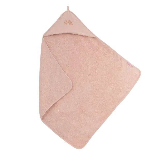 Little Crevette Hooded Towel 75x75cm Coral Pink