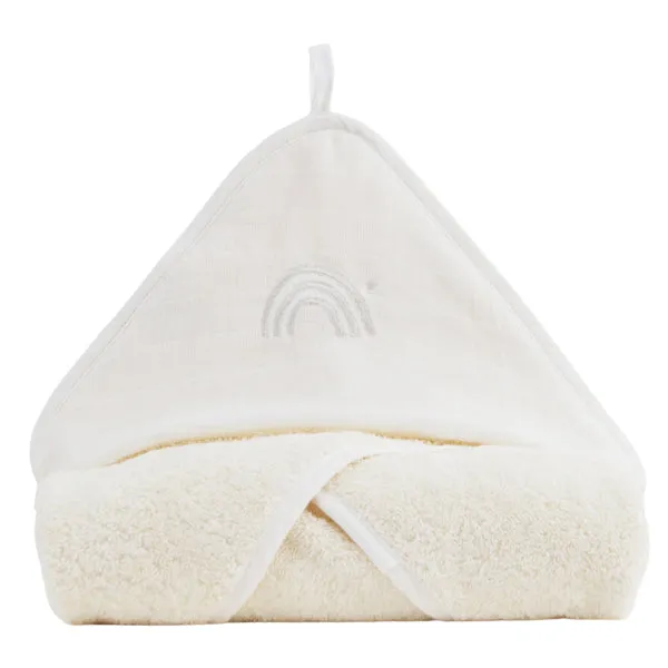 Little Crevette Hooded Towel 75x75cm Ecru