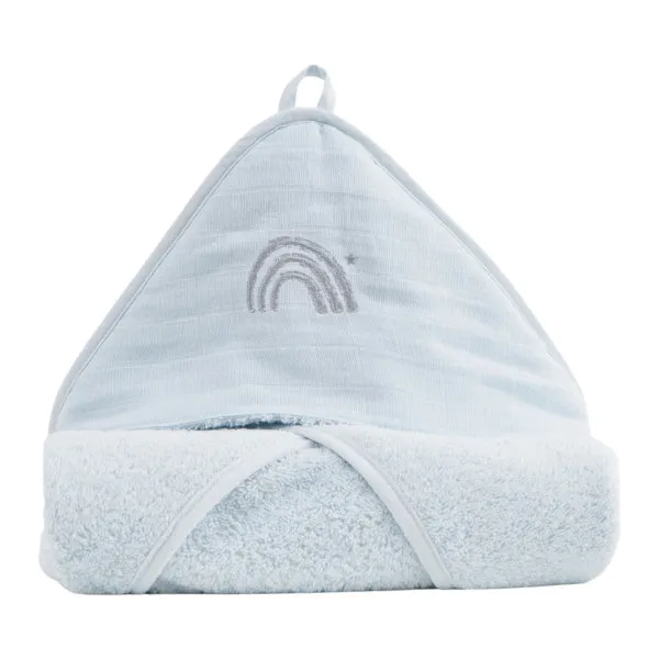 Little Crevette Hooded Towel 75x75cm Frozen Blue