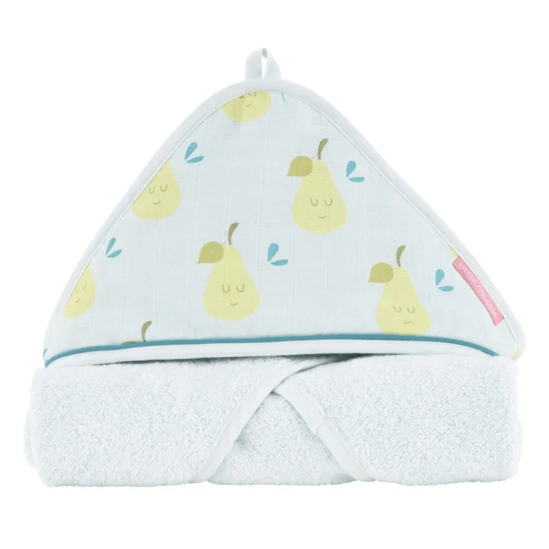 Little Crevette Hooded Towel 75x75cm Poires