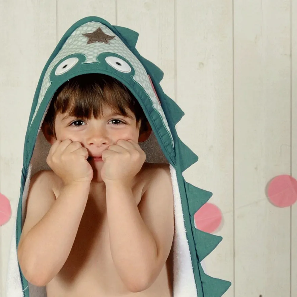 Little Crevette Hooded Towel Crocodile