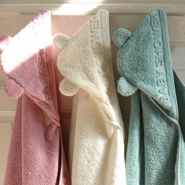 Little Crevette Hooded Towel Ecru Babyshower