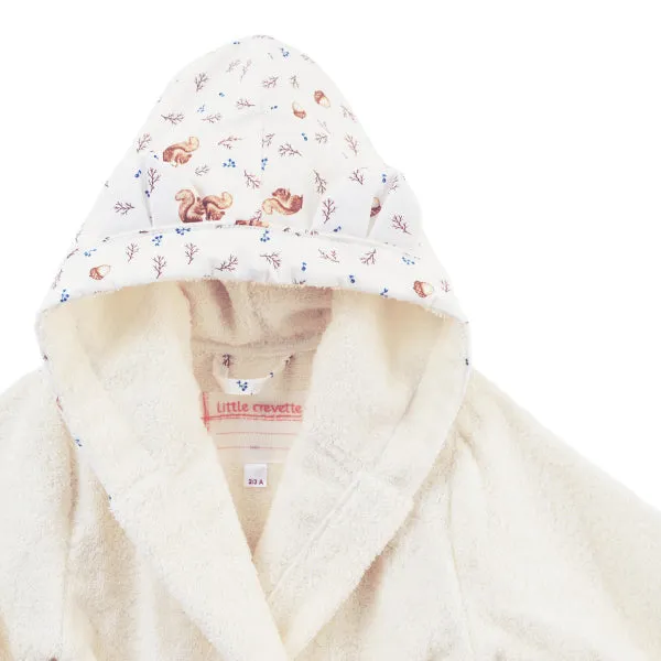 Little Crevette Noisette Ecureuil Bathrobe