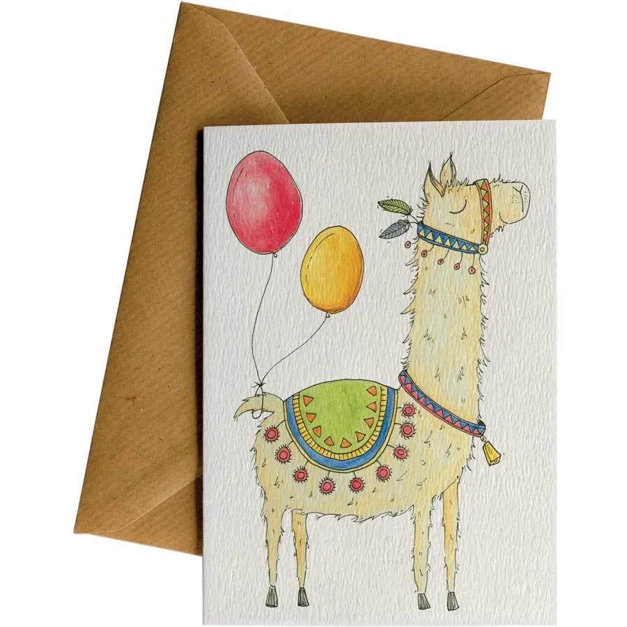 Llama - Greeting Card