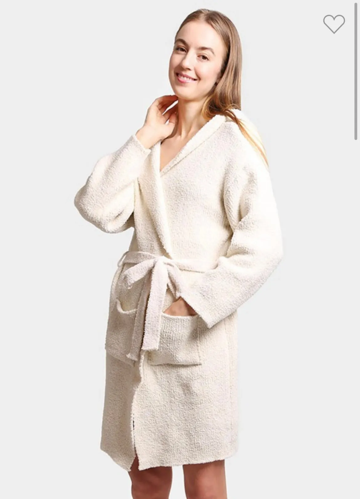 Luxe Hooded Robe (Ivory)