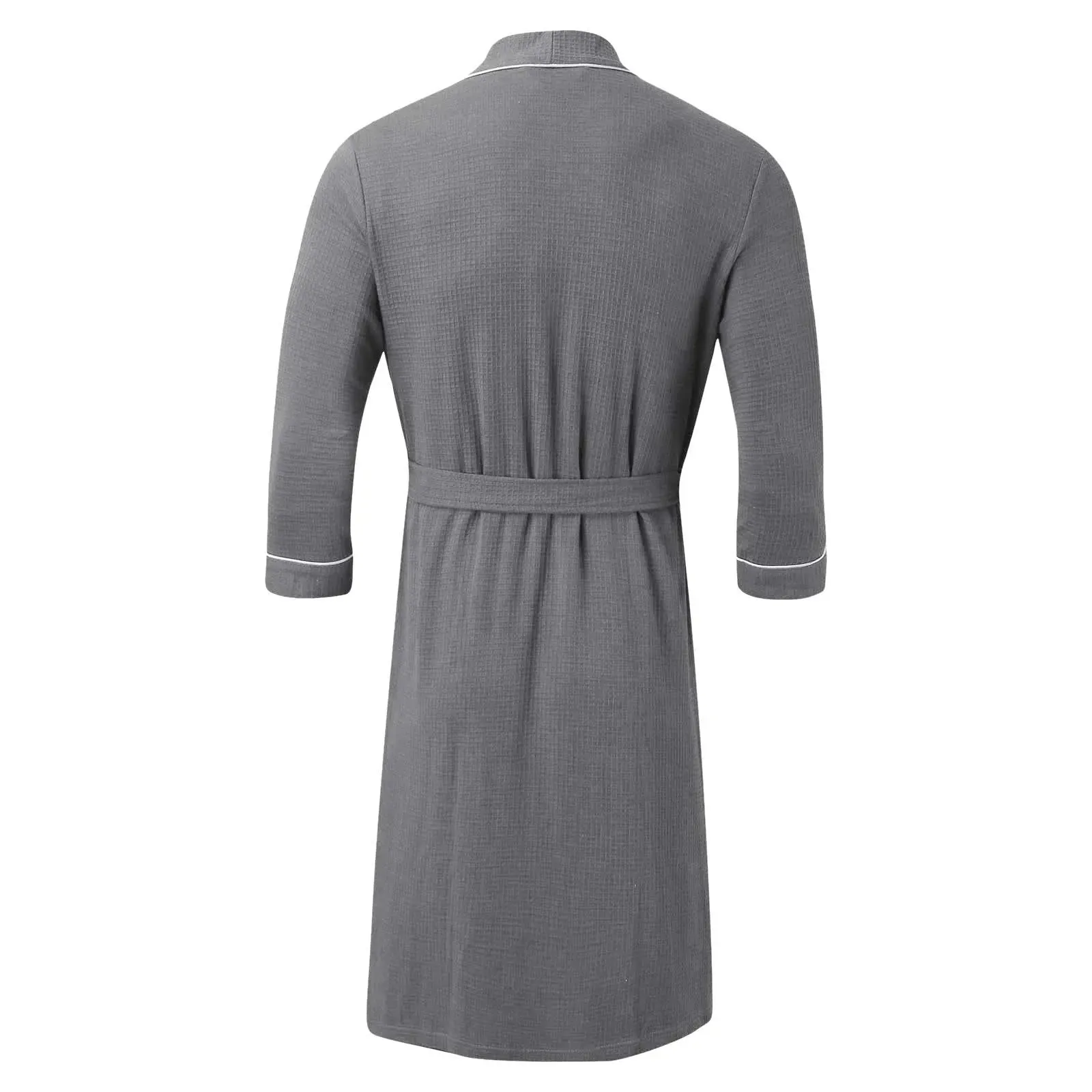 Luxurious Thick Terry Bathrobe for Men: Long Sleeve Absorbent Kimono