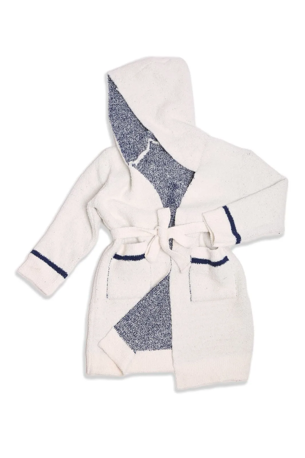 Luxury Cozy Kids Short Robe with Hood - Prince