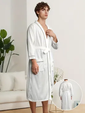 Luxury Mens Robe - Exquisitely Fashionable, Ultra-Soft, and Comfortable Long Sleeve Relaxed Fit with Adjustable Belt - Perfect for Mens Nighttime Lounging and Relaxation