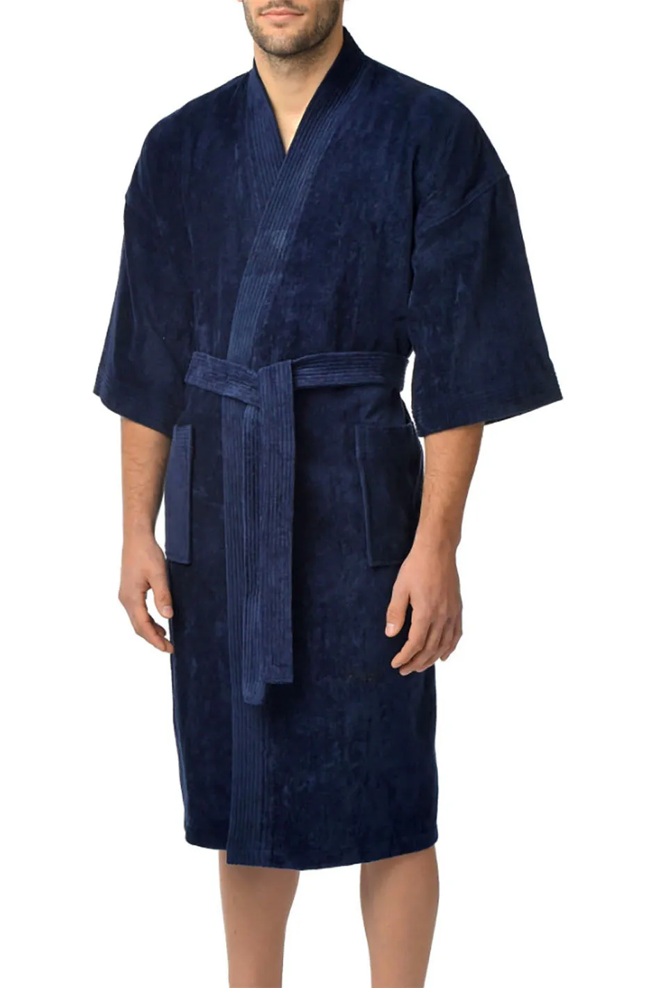 Majestic International Basic Terry Velour Kimono