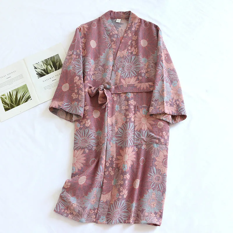 Mountains Cotton Bathrobe/Kimono Collection