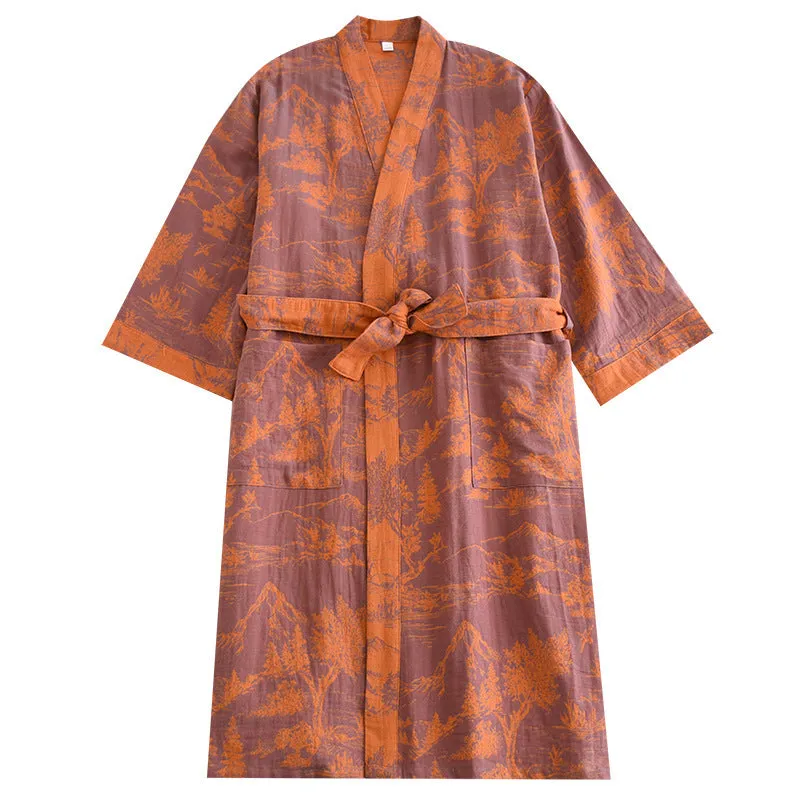 Mountains Cotton Bathrobe/Kimono Collection