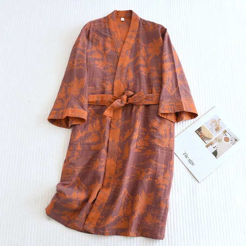 Mountains Cotton Bathrobe/Kimono Collection