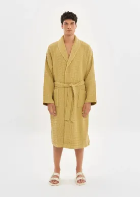 Mustard Waffle Bathrobe