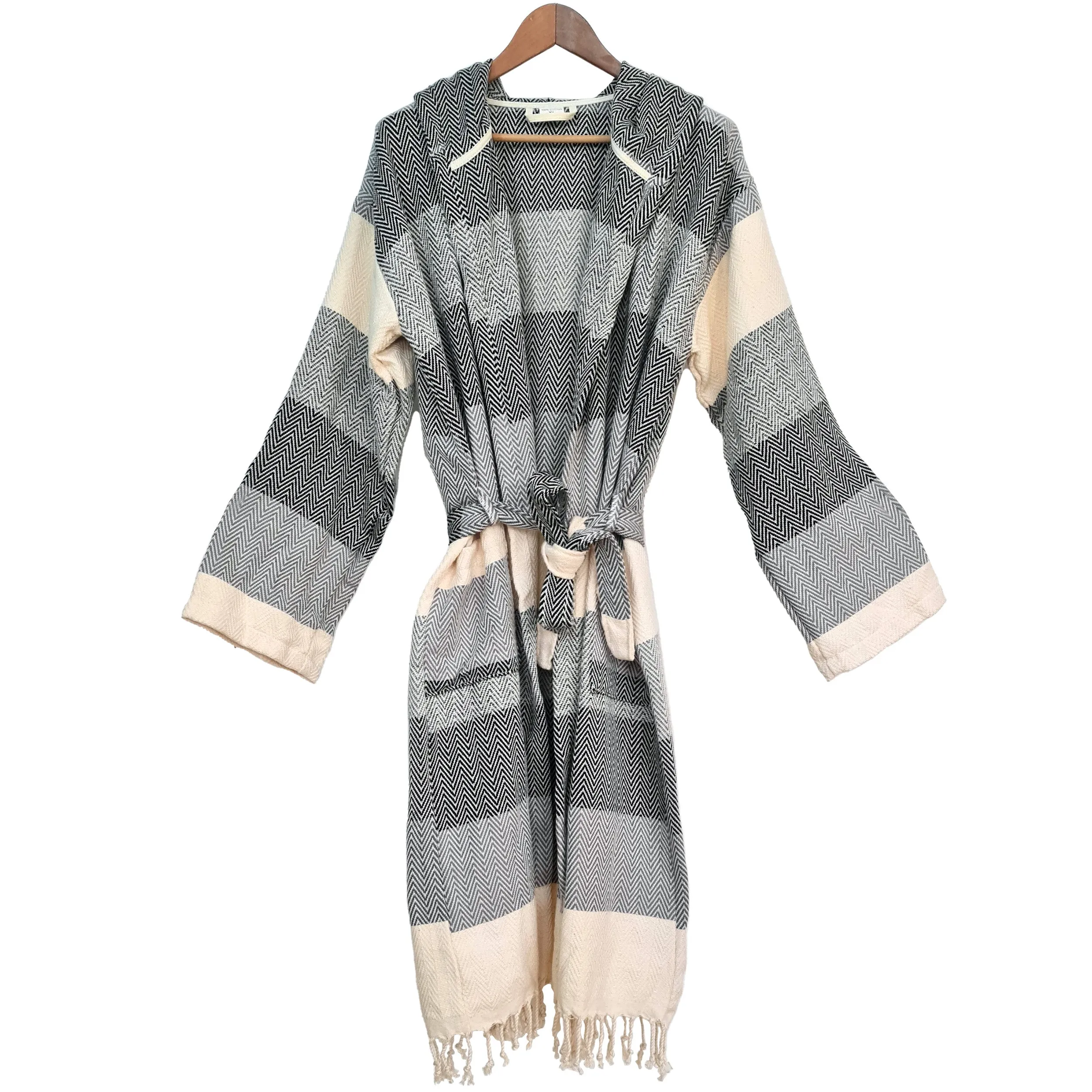 Natural Cotton Turkish Towel Pestemal Bathrobe