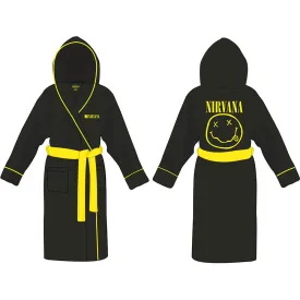 Nirvana Unisex Bathrobe: Yellow Smiley