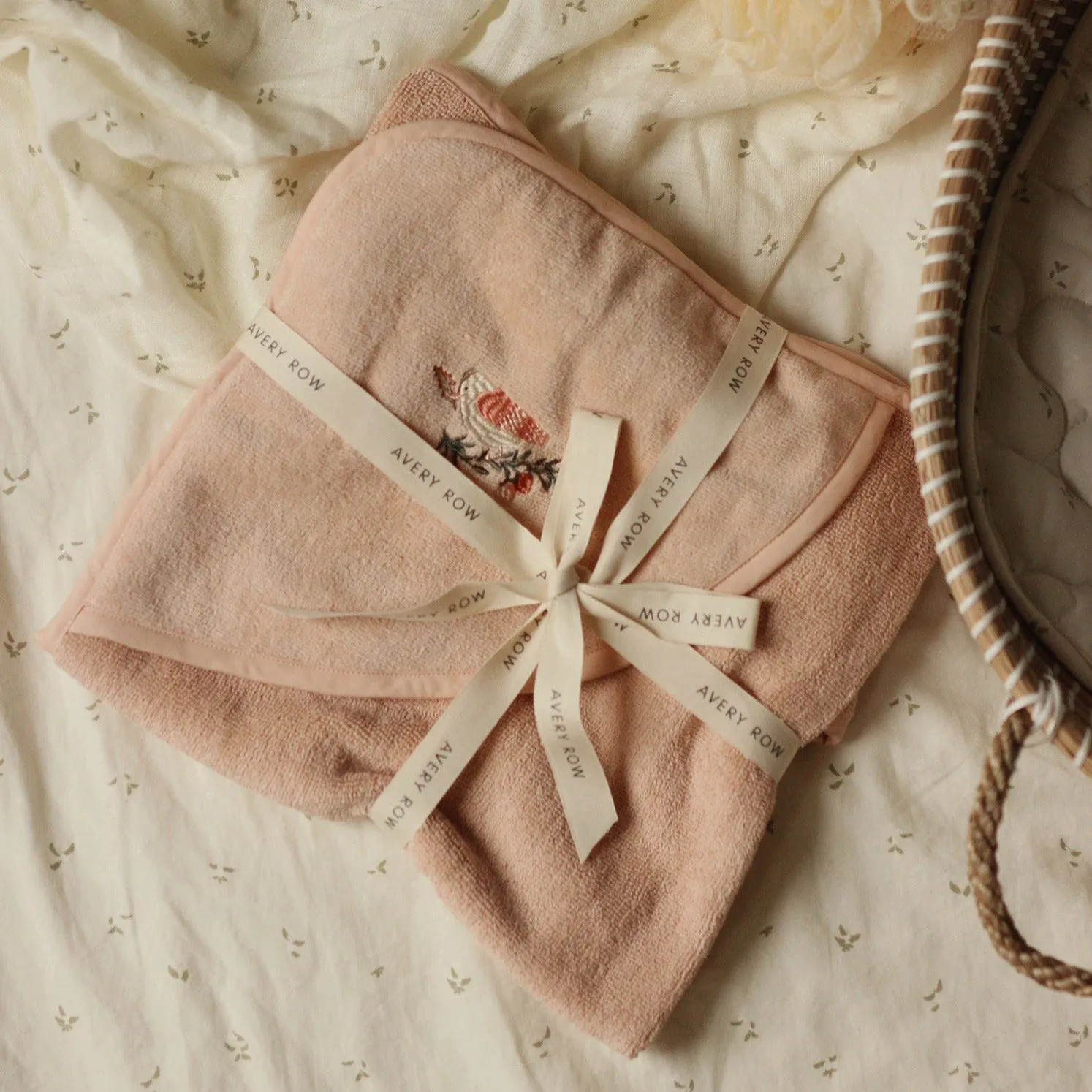 Organic Hooded Baby Towel 'Bird'