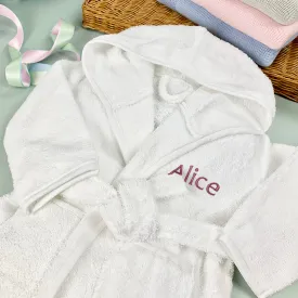 Personalised Bathrobe, Pink - 1-2 Years