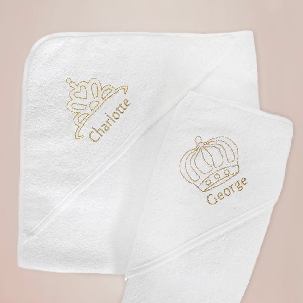 Personalised Royal Hooded Baby Towel