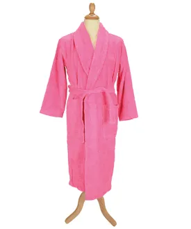 Pink - ARTG® Bath robe with shawl collar