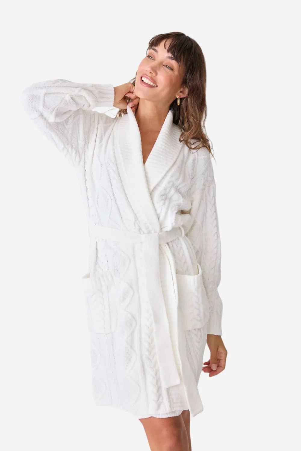 PJ Salvage Robe Cable Crew Ivory