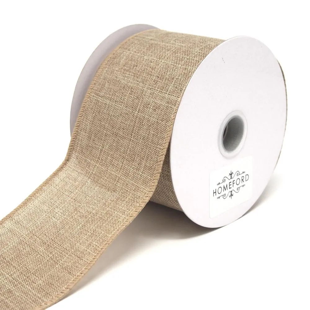 Plain Canvas Ribbon Wired Edge, 10-yard