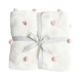 Pom Pom Baby Blanket - Ivory