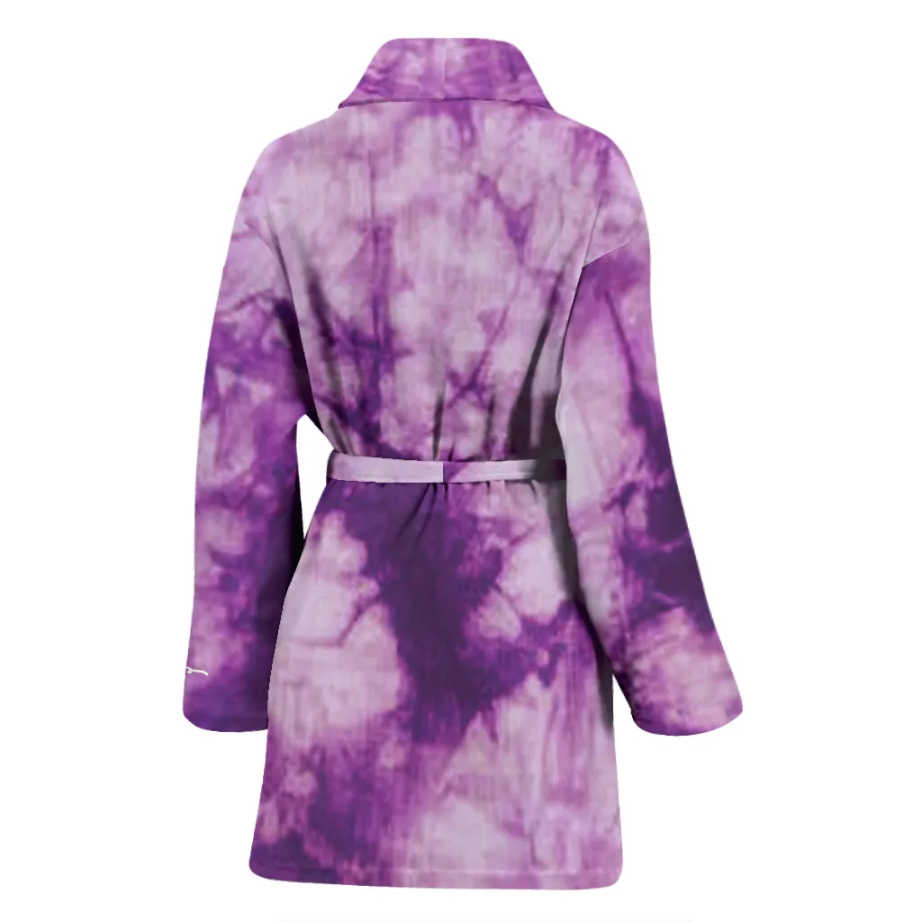 Purple Tie Dye Bath Robe - Women