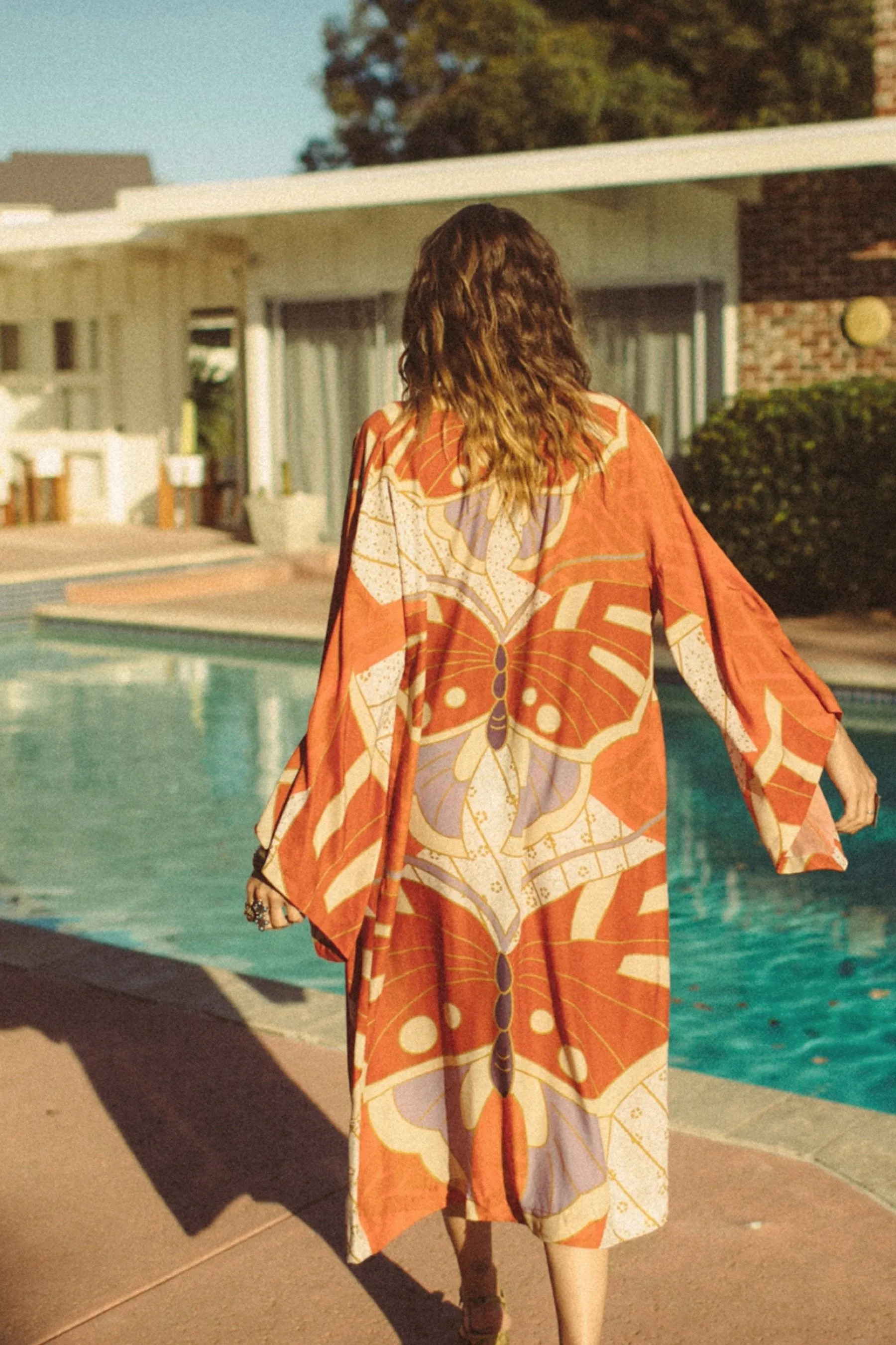 Red Butterfly Georgia Robe