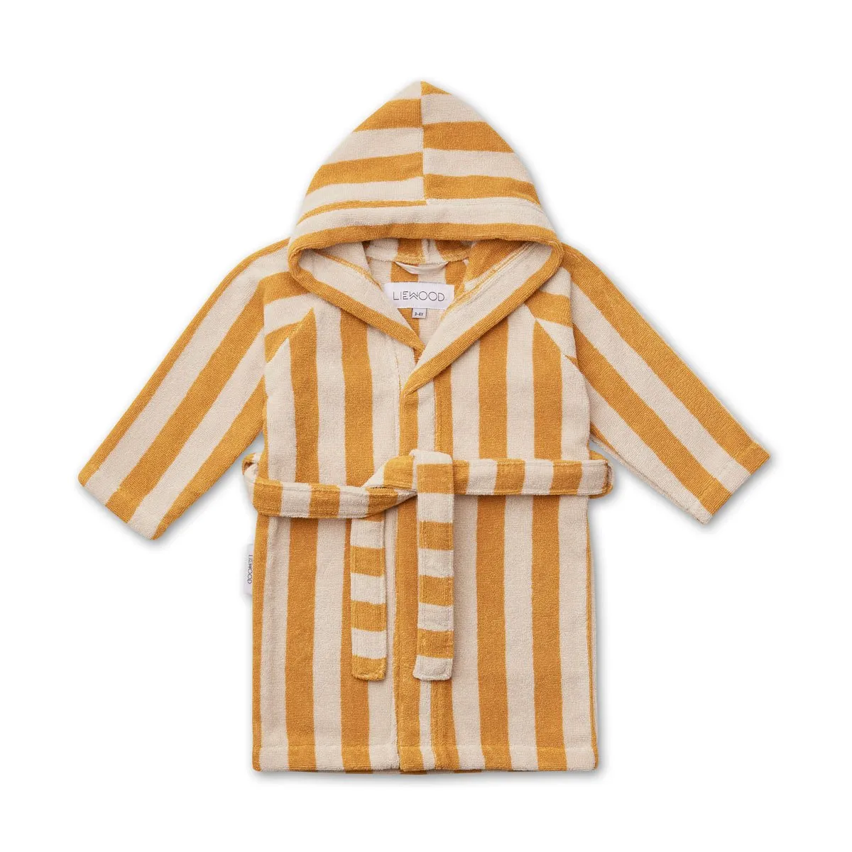 Reggie Bathrobe - Y/D stripe: Yellow mellow/sandy