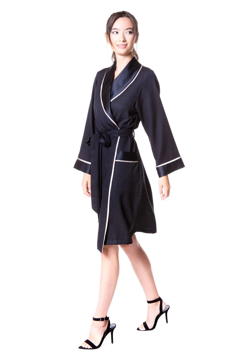 Silk Waffle Short Robe