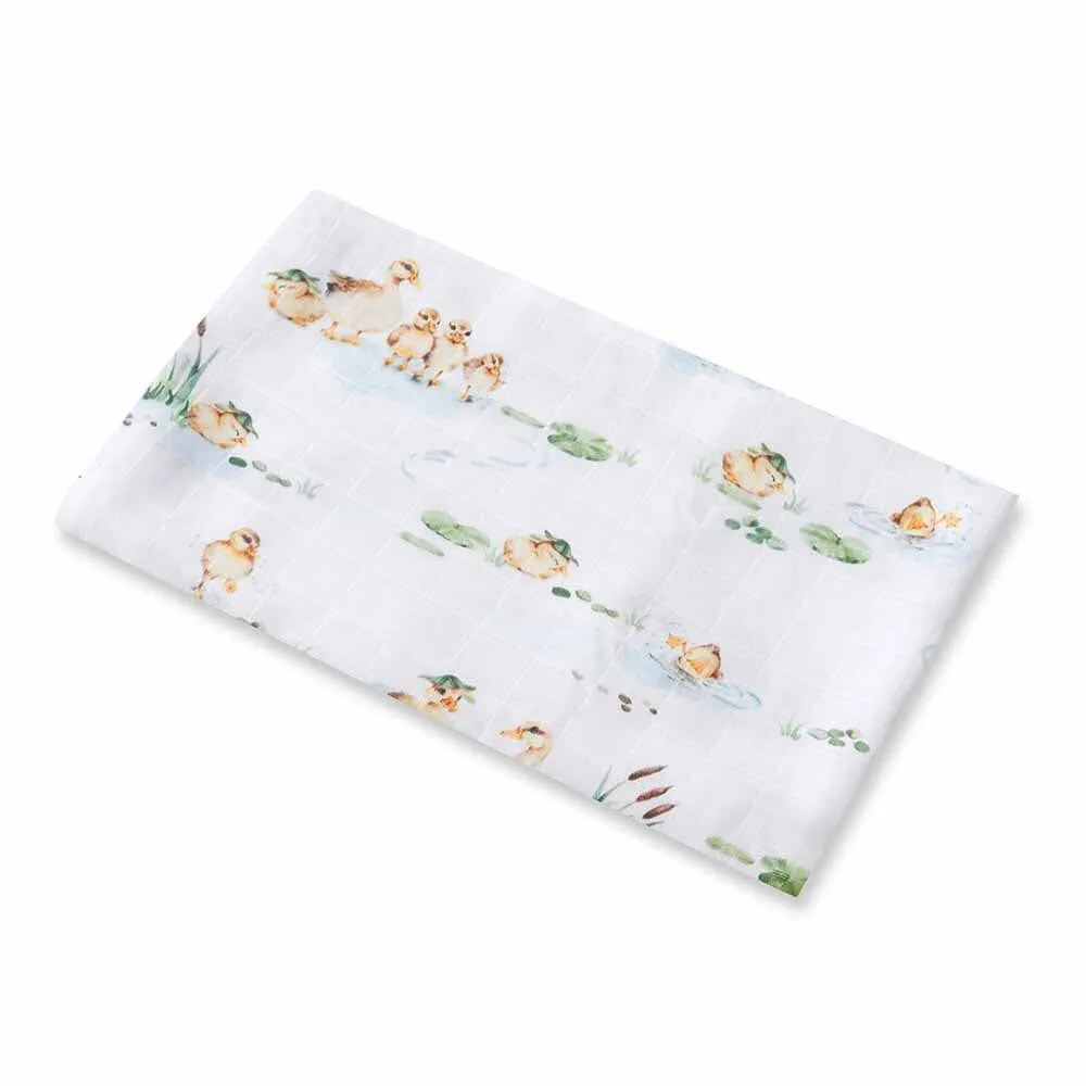 Snuggle Hunny Organic Muslin Wrap - Duck Pond