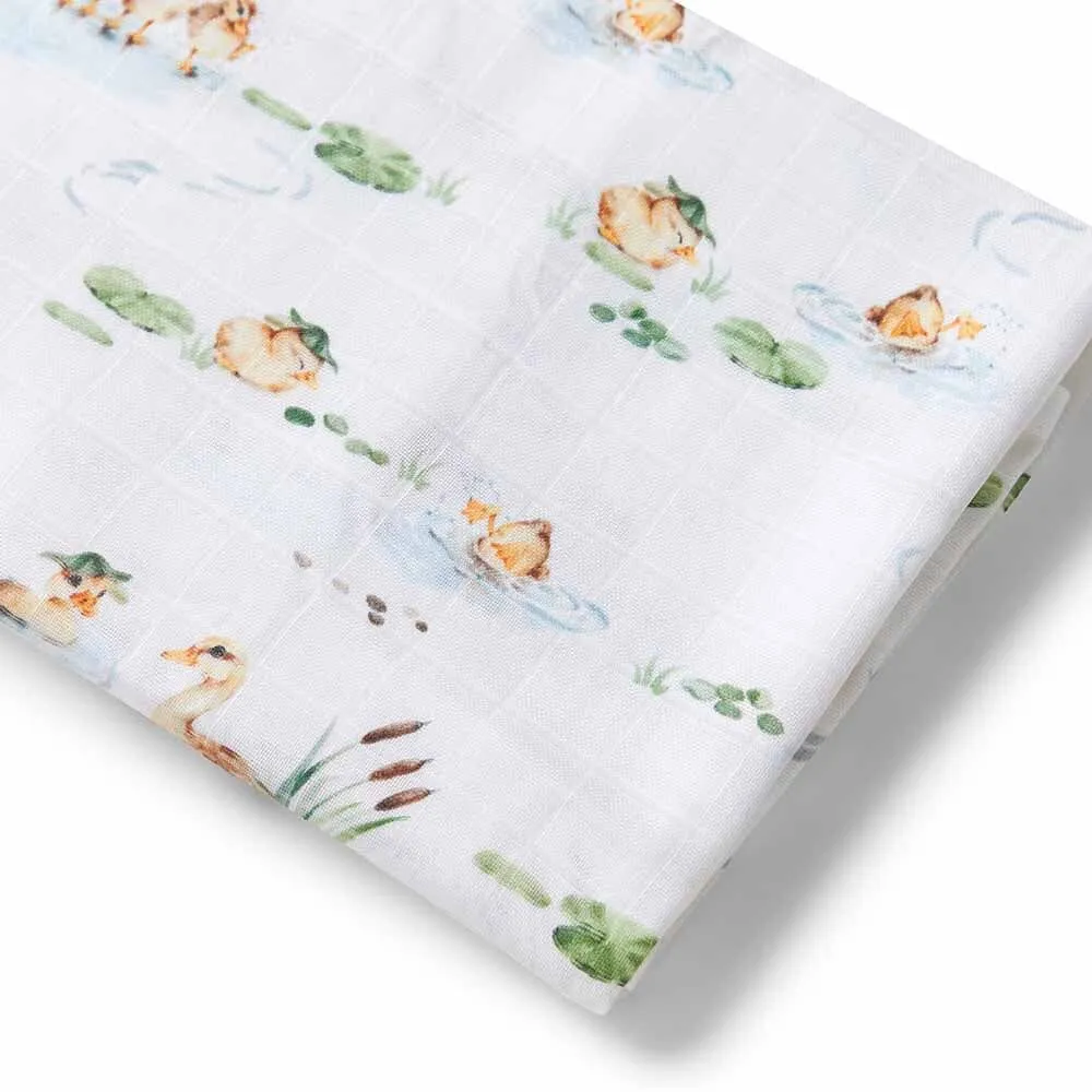 Snuggle Hunny Organic Muslin Wrap - Duck Pond