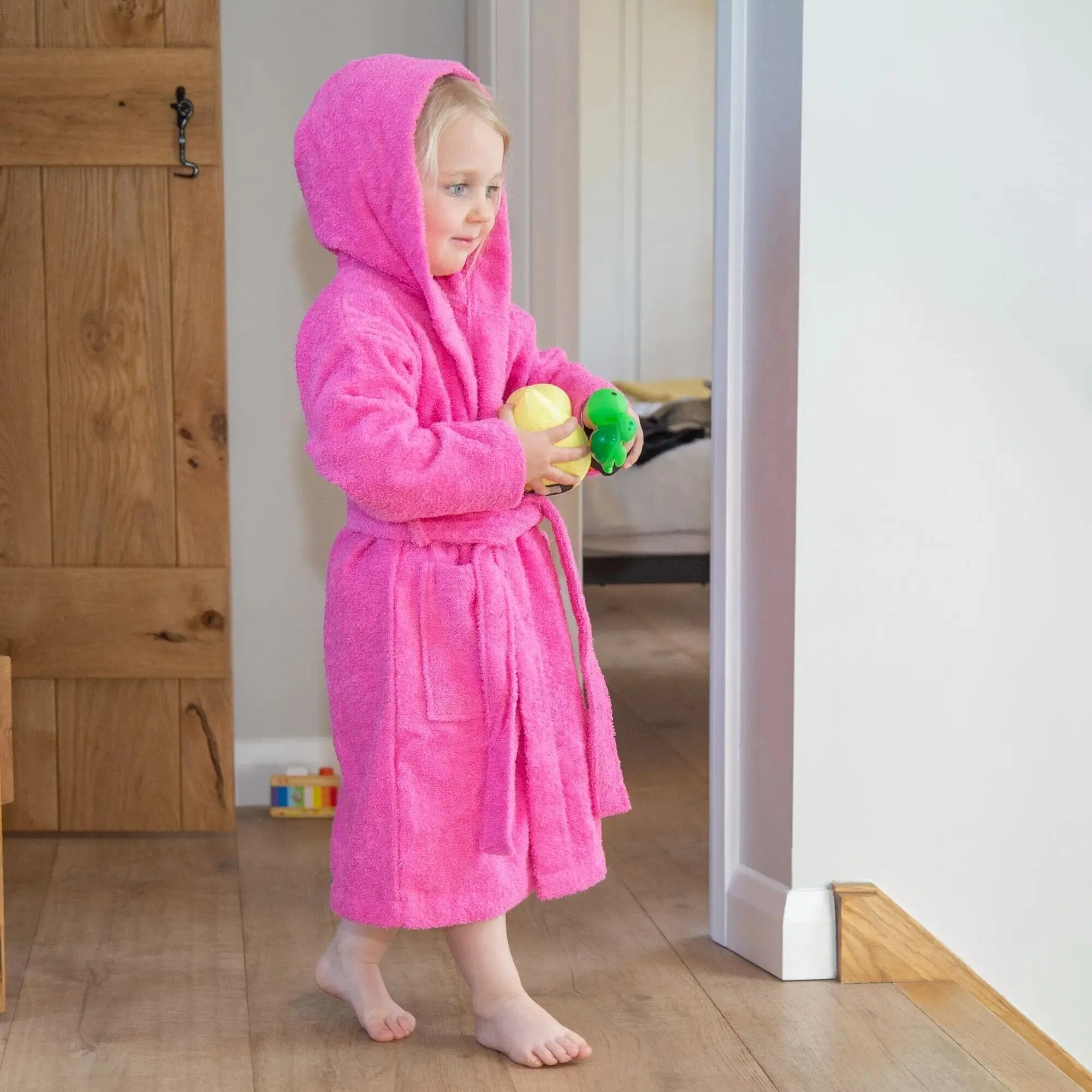 Super Soft Dinosaur Logo Hooded Bathrobe