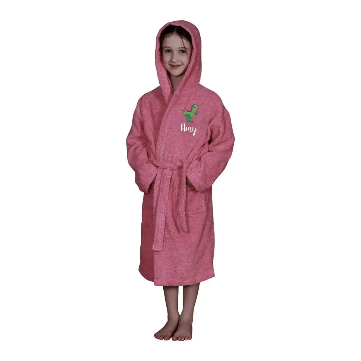 Super Soft Dinosaur Logo Hooded Bathrobe