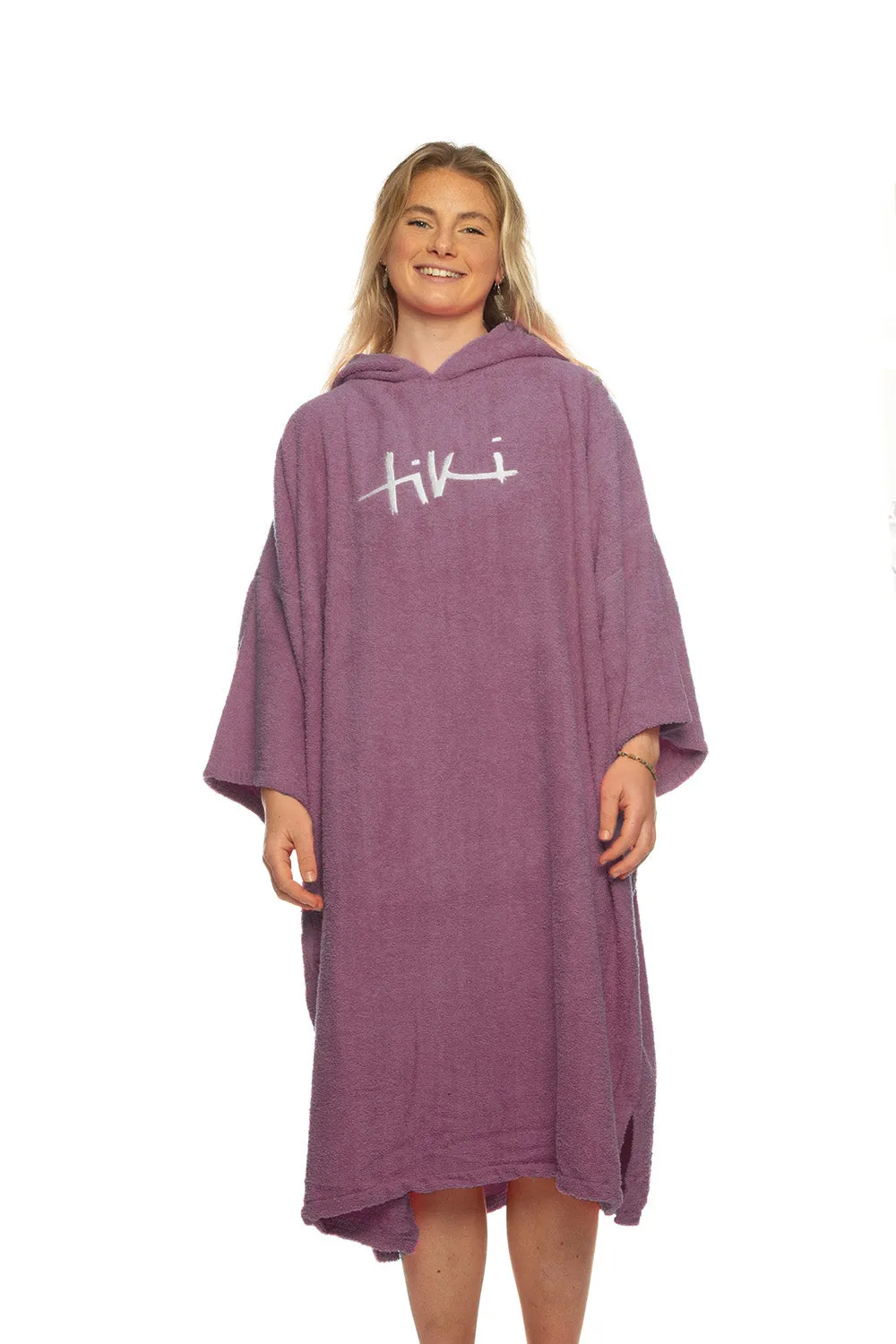 Tiki Adults Hooded Change Robe Mauve