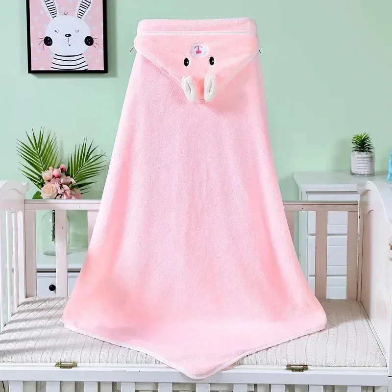 Toddler Baby Hooded Towels Newborn Kids Bathrobe Super Soft Bath Towel Blanket Warm Sleeping Swaddle Wrap for Infant Boys Girls