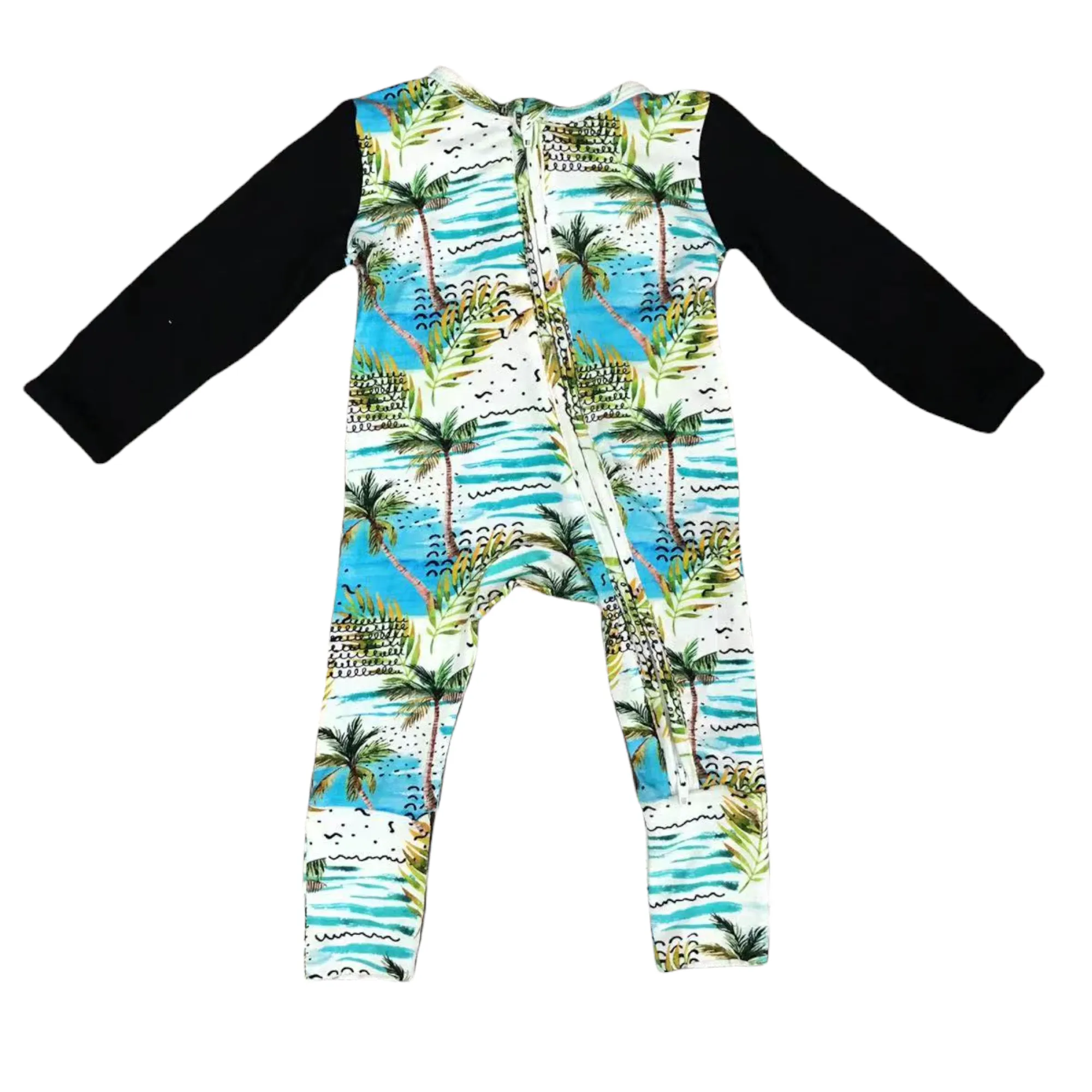 Tropical Palms Zip Footie