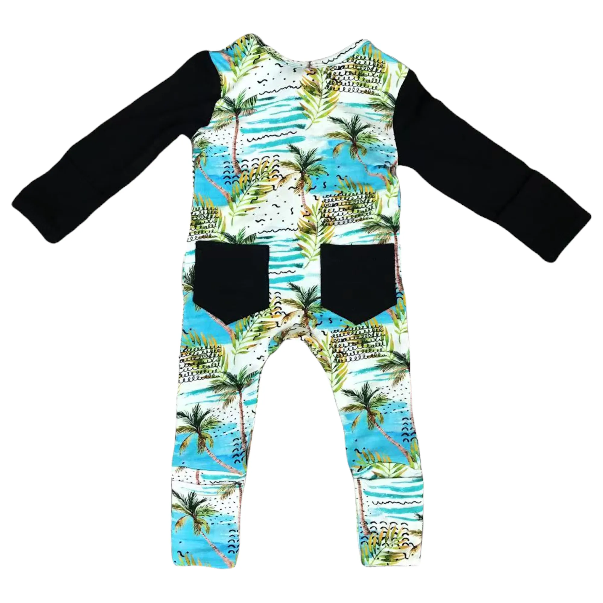 Tropical Palms Zip Footie