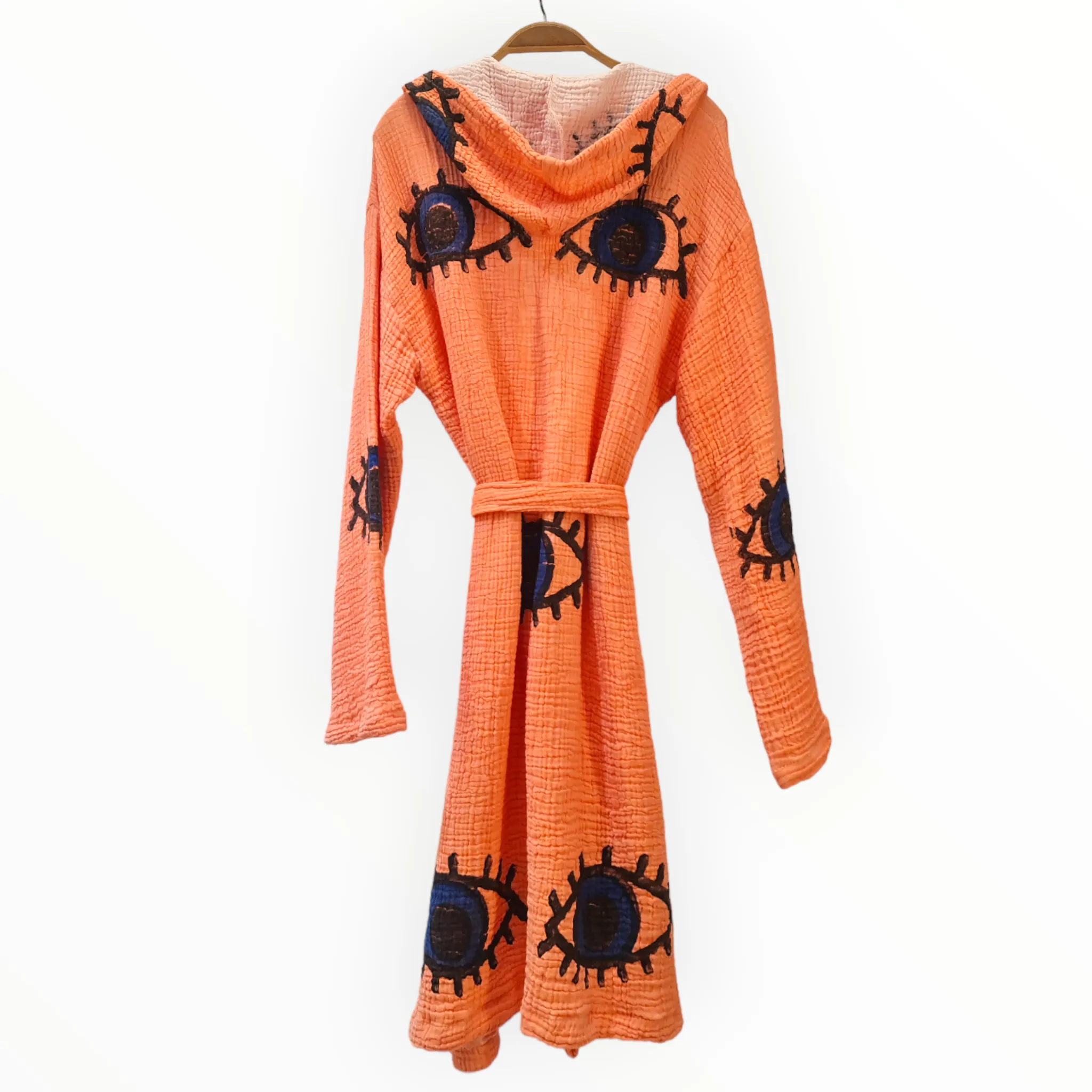 Turkish Towel Evil Eye Kimono Kaftan Bathrobe