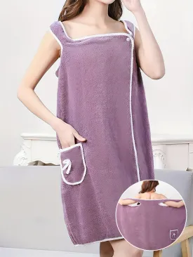 Ultra-Soft Fuzzy Sleeveless Night Robe - Button-Up, Pockets & Feminine Style - Cozy Womens Sleepwear for Comfortable Lounging