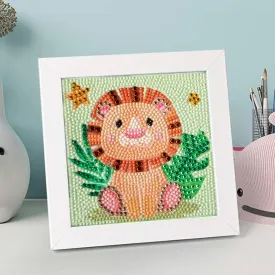 UMAI 5D Diamond Painting Kit | 18x18cm | Home Decor Items for Living Room | DIY Gift for Kids and Adults | Very Suitable for Home Leisure and Wall Decoration | Cute Baby Lion Painting