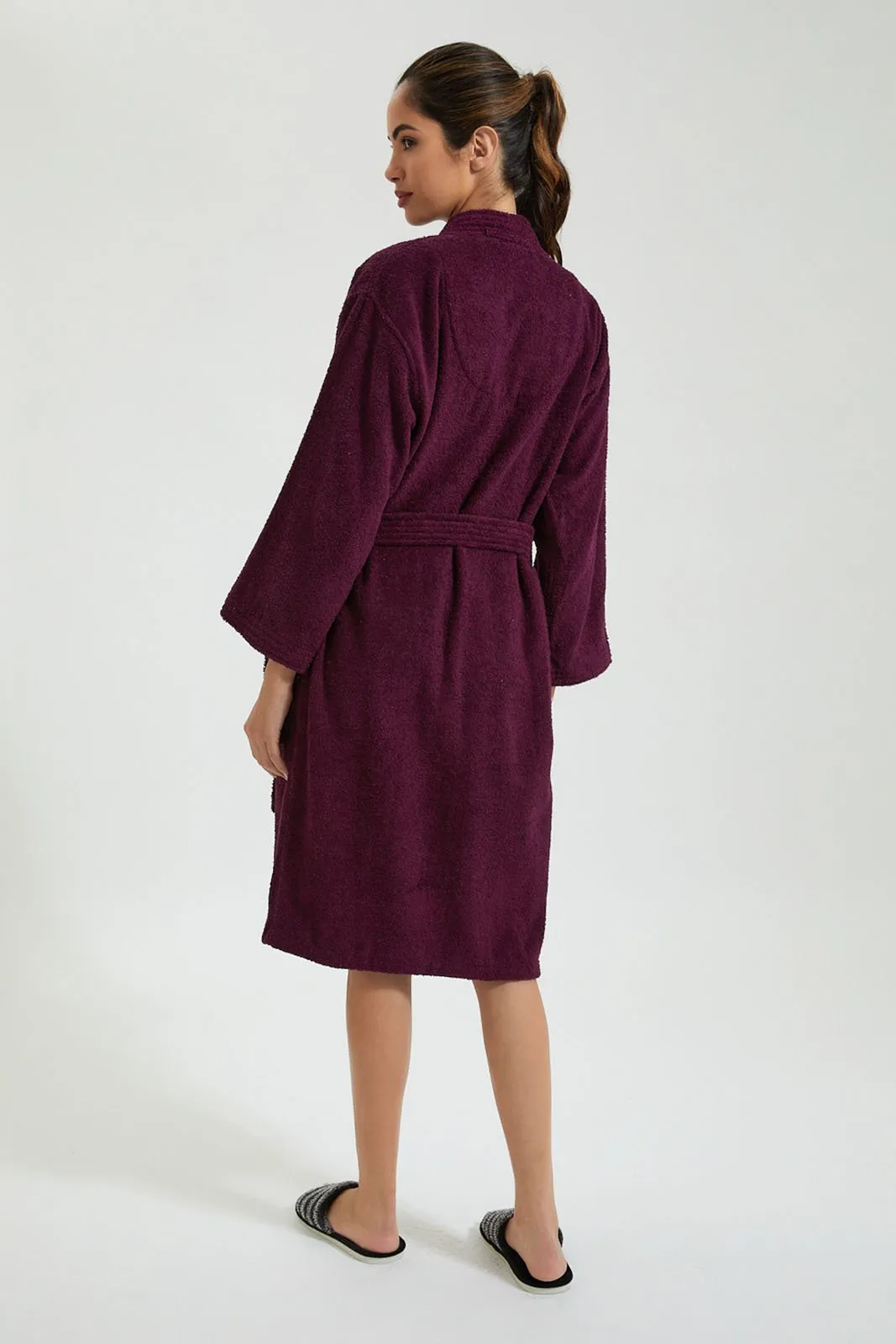 Unisex Purple Kimono Bathrobe