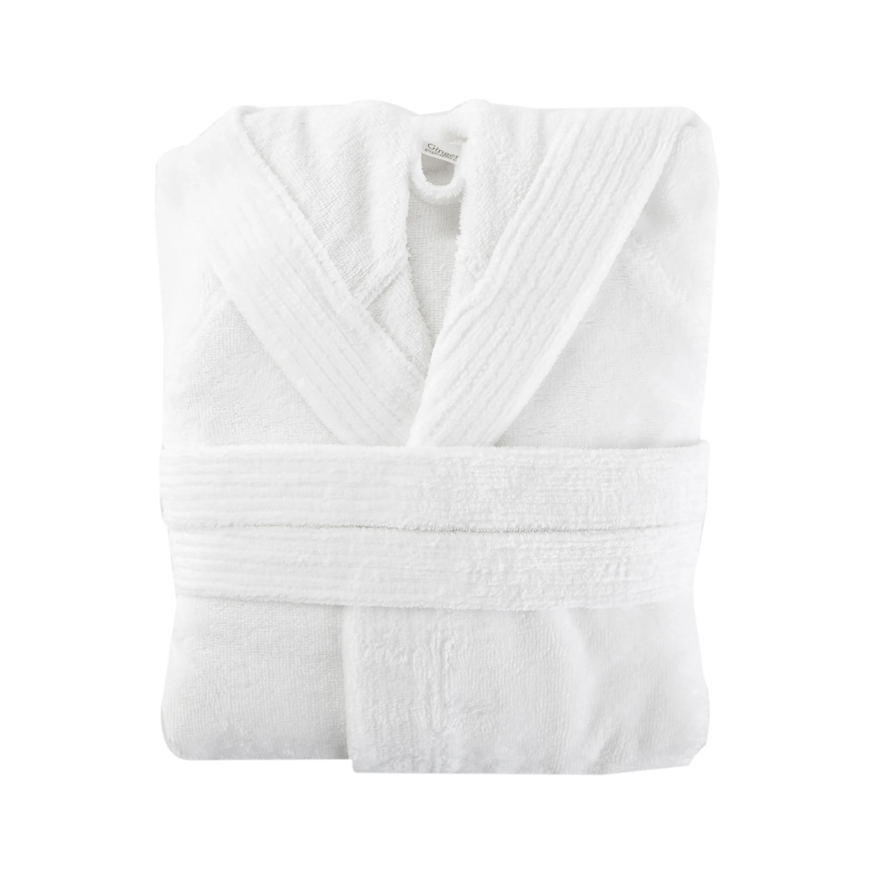 Velour Hooded Bathrobe White