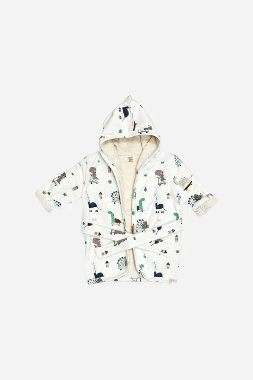 Viverano Skater Dino Hooded Baby Bath Robe